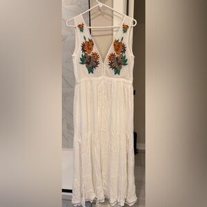 Lulus Tickets To Paradise White Embroidered Maxi Dress